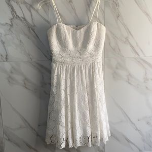 white lace dress